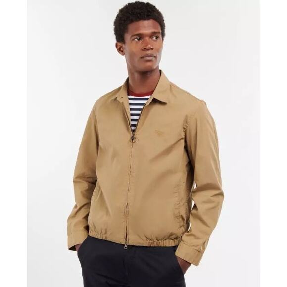 Barbour Men's Essential Windbreaker Casual Jacket in Stone Size XL